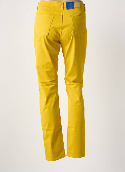 Pantalon slim tissage popeline taille normale jaune TRUSSARDI JEANS femme