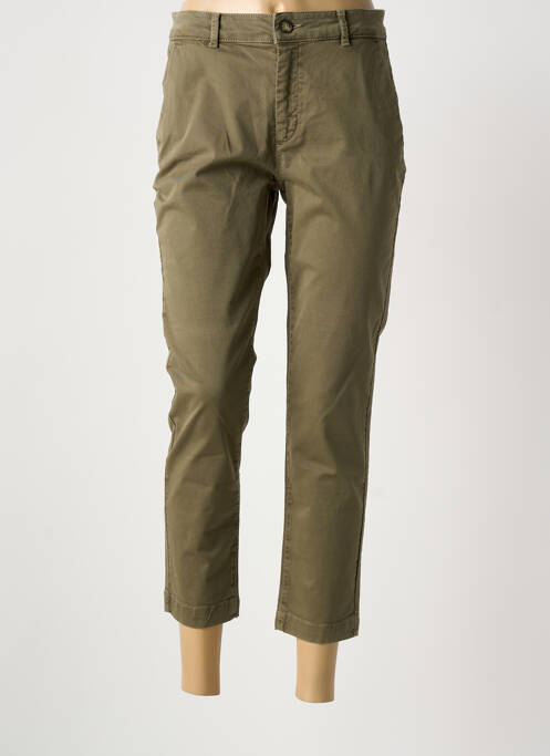 Pantalon 7/8 stretch taille normale vert ZAPA femme