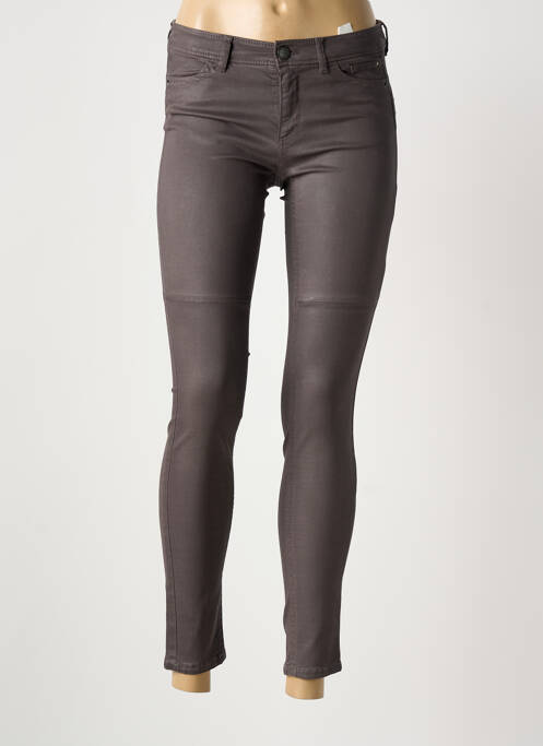 Pantalon slim tissage enduit taille normale marron MARC CAIN femme