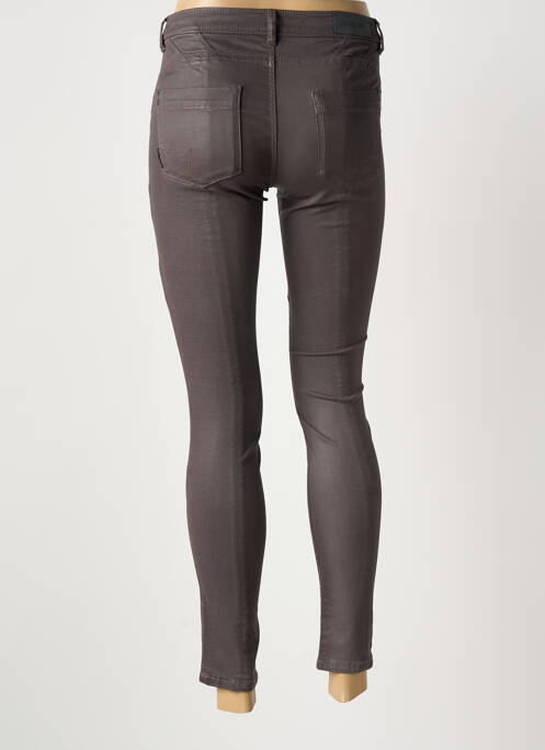 Pantalon slim tissage enduit taille normale marron MARC CAIN femme
