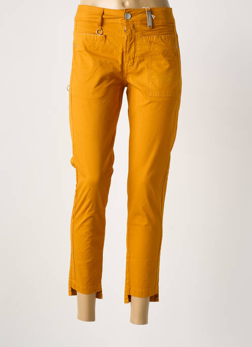Pantalon 7/8 stretch taille normale orange HICH USE femme