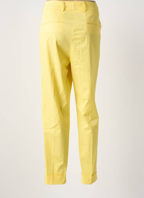 Pantalon chino tissage popeline taille normale jaune RAFFAELLO ROSSI femme