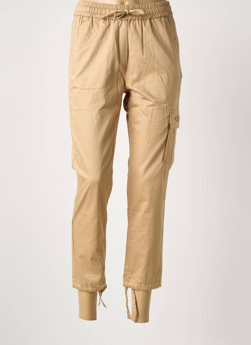 Pantalon 7/8 tissage popeline taille normale beige AERONAUTICA femme