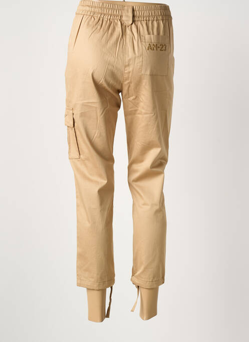 Pantalon 7/8 tissage popeline taille normale beige AERONAUTICA femme