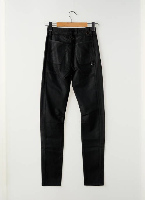 Pantalon slim tissage enduit taille normale noir HICH USE femme