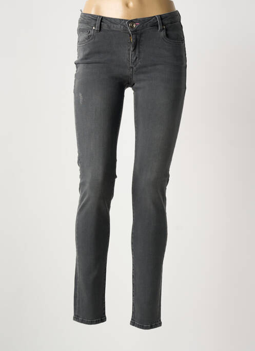Jeans coupe slim gris TRUSSARDI JEANS femme
