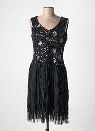 Robe mi-longue sans manche sans manche noir GEORGEDÉ femme