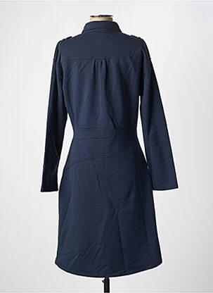 Robe mi-longue manches longues manches longues bleu AERONAUTICA femme