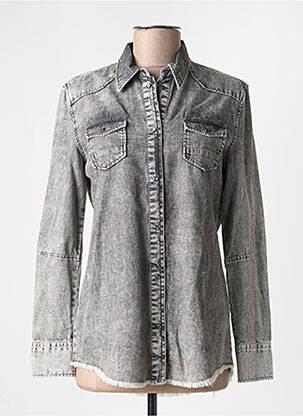 Chemisier coupe cintrée manches longues gris TRUSSARDI JEANS femme