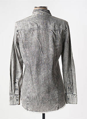 Chemisier coupe cintrée manches longues gris TRUSSARDI JEANS femme