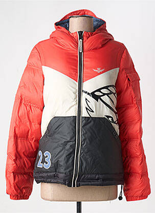 Doudoune poches a capuche orange AERONAUTICA femme