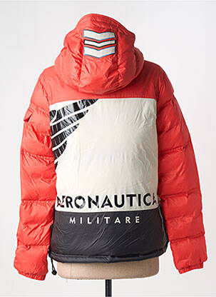 Doudoune poches a capuche orange AERONAUTICA femme