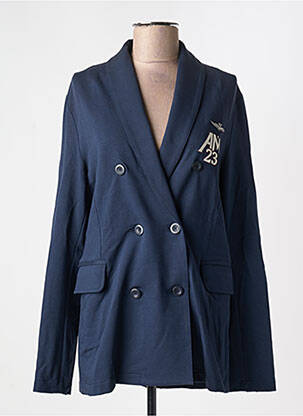 Veste casual col tailleur bleu AERONAUTICA femme