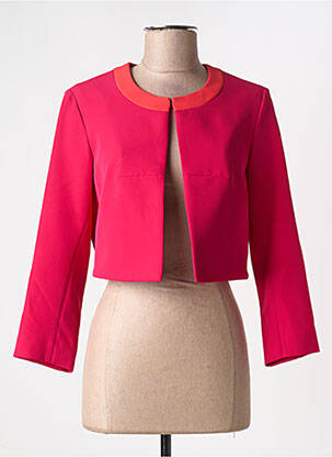 Veste casual col rond rose BLEU BLANC ROUGE femme