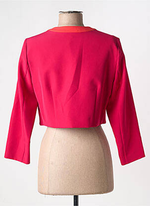 Veste casual col rond rose BLEU BLANC ROUGE femme