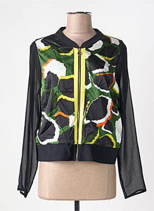 Veste casual col rond noir BLEU BLANC ROUGE femme