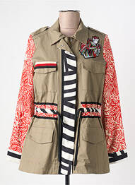 Veste casual col chemisier vert BLEU BLANC ROUGE femme