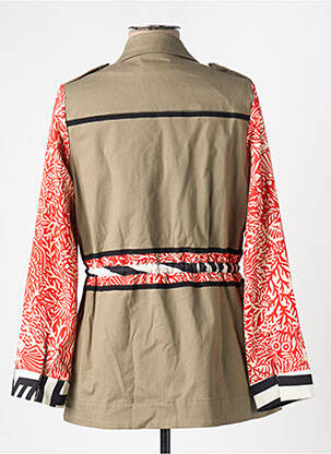 Veste casual col chemisier vert BLEU BLANC ROUGE femme