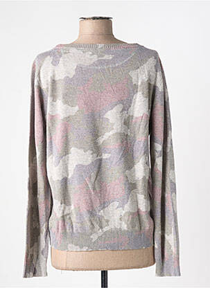 Pull coupe droite manches longues gris AERONAUTICA femme