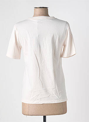 T-shirt sérigraphie floquée manches courtes beige TRUSSARDI JEANS femme
