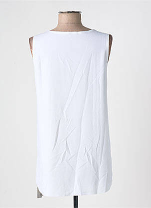 Top tissage crêpe sans manche blanc MARC CAIN femme