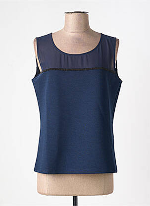 Top stretch sans manche bleu BLEU BLANC ROUGE femme