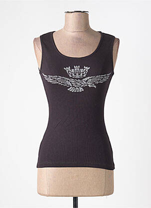 Débardeur stretch sans manche noir AERONAUTICA femme