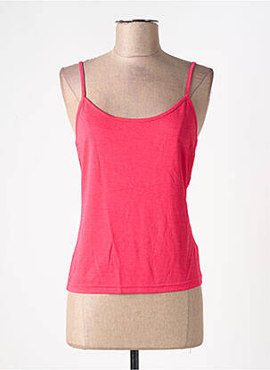 T-shirt coupe cintrée fines bretelles rose CHACOK femme