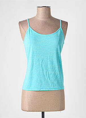 T-shirt coupe cintrée fines bretelles bleu CHACOK femme