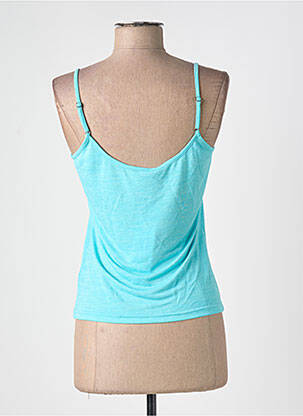 T-shirt coupe cintrée fines bretelles bleu CHACOK femme