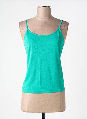 T-shirt coupe cintrée fines bretelles vert CHACOK femme