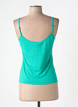 T-shirt coupe cintrée fines bretelles vert CHACOK femme