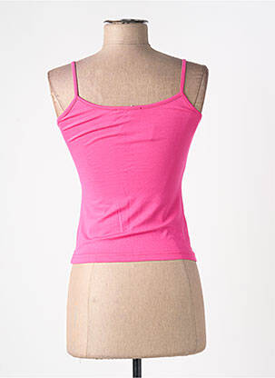 T-shirt stretch fines bretelles rose ENTRACTE femme
