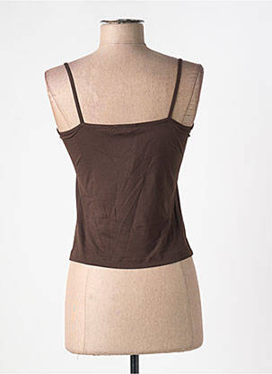 T-shirt stretch fines bretelles marron GERARD DAREL femme
