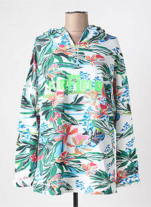 Sweat-shirt à capuche vert AIRFIELD pour femme