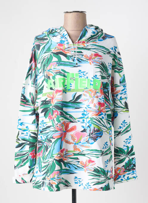 Sweat-shirt à capuche vert AIRFIELD pour femme