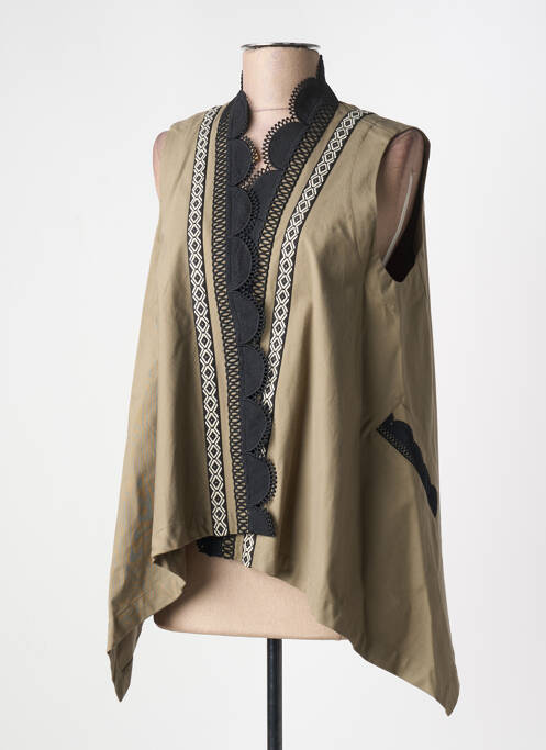 Veste casual vert BLEU BLANC ROUGE pour femme