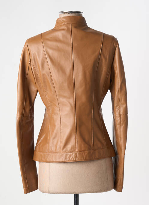 Veste en cuir marron HUGO BOSS pour femme