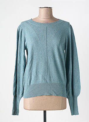 Pull col rond manches longues bleu ZAPA femme