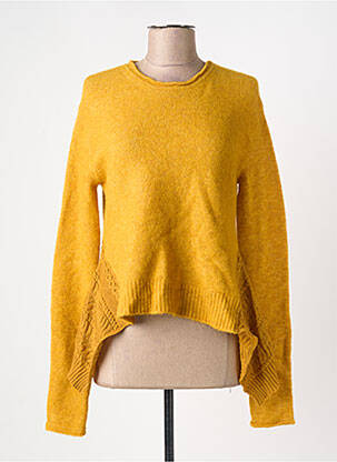 Pull coupe cintrée manches longues jaune HIGH femme