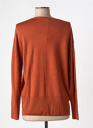 Pull coupe droite manches longues marron MONTAGUT femme