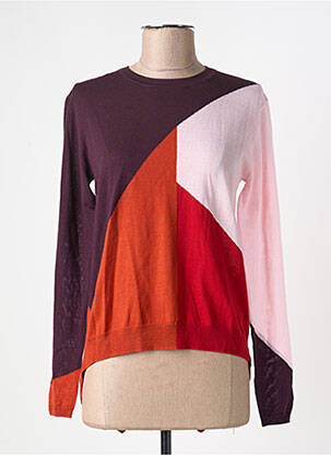 Pull coupe droite manches longues violet HIGH femme