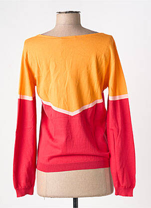 Pull resserrée sur le bas manches longues orange MONTAGUT femme