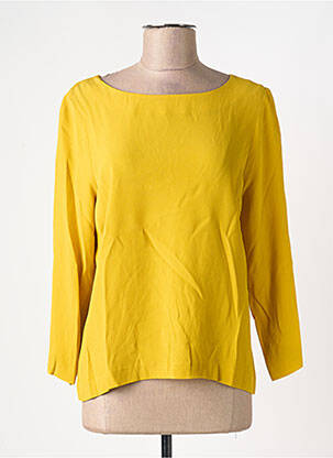 Blouse col rond manches longues jaune BLEU BLANC ROUGE femme
