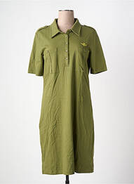 Robe mi-longue manches courtes manches courtes vert AERONAUTICA femme