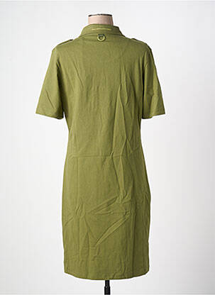 Robe mi-longue manches courtes manches courtes vert AERONAUTICA femme