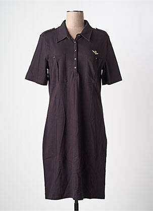 Robe mi-longue manches courtes manches courtes bleu AERONAUTICA femme