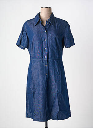 Robe mi-longue manches courtes manches courtes bleu TRUSSARDI JEANS femme