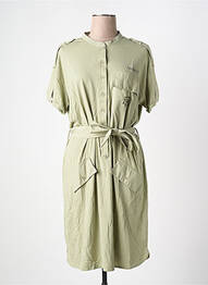 Robe mi-longue manches courtes manches courtes vert AERONAUTICA femme