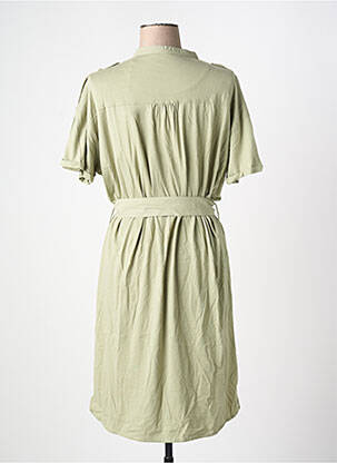 Robe mi-longue manches courtes manches courtes vert AERONAUTICA femme